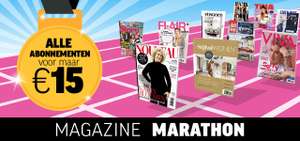 Nú alle abonnementen 15,- tijdens de Magazine Marathon!