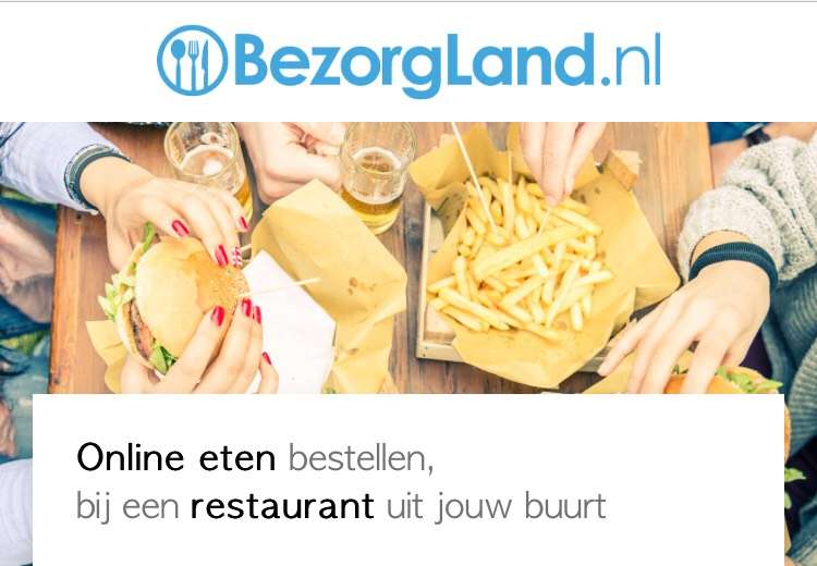 €1,- korting op je bestelling via Bezorgland.nl