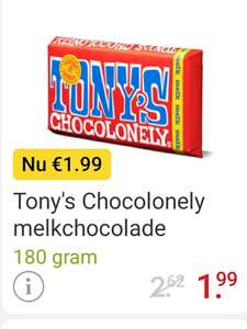 Tony's Chocolonely €1,99 per stuk @Picnic