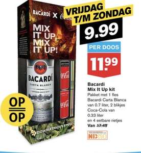 Bacardi 0,7L 2 blik Cola €9,99