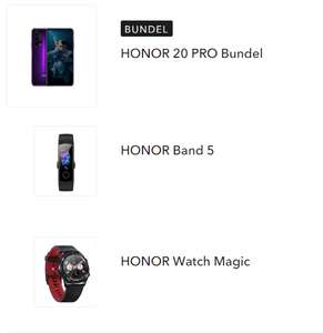 Honor 20 pro + Honor Watch Magic + Honor Band 5 voor €408 @ Honor Official NL