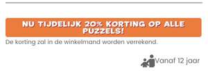 20% Korting op alle Puzzels @999Games.nl