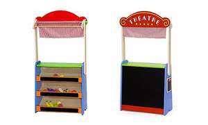 Viga toys houten Theater en kruidenierswinkel in 1 + accessoires voor €23,79 @ Groupon