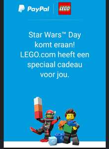 Gratis Mystery gift als je betaalt met PayPal (min. 15 euro) @ LEGO.com