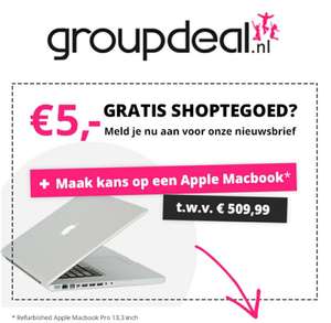 Groupdeal: €5,- gratis shoptegoed