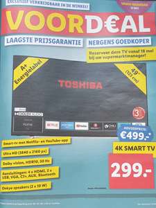 Toshiba 4K 49 inch / 123 cm smart Tv (49UL2A63DG) @ Lidl