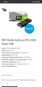 PNY Nvidia RTX 2080 Super 8GB (Blower)