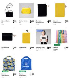 [Update] Zeeman fan-collectie: Damestas, portemonnee, pashouder, t-shirt, shopper en statiegeldtas