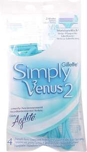Gillette Simply Venus2 Wegwerpscheermesjes 4 Stuks @ Bol.com