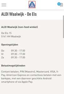 Aldi outlet (non-food) te Waalwijk kortingen tot 80% + extra 30%