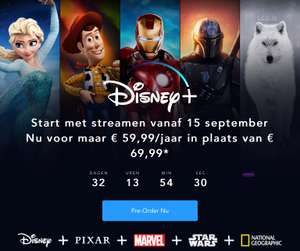 België Disney plus voor 1 jaar voorbestellen