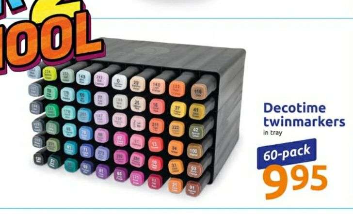 Decotime twinmarkers tray 60delig €9.95 @Action