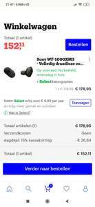 Sony WF-1000XM3 - volledig draadloze oordopjes met noise cancelling - zwart