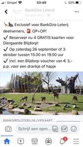 Gratis naar Blijdorp met je BankGiroLoterij VIP-kaart