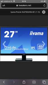 iiyama ProLite monitor XU2792UHSU-B1