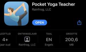 Gratis de app Pocket Yoga teacher @App Store (ios)