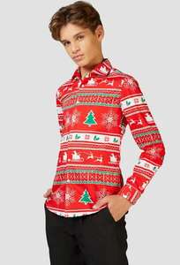 Kerst OppoSuits Winter Wonderland Overhemd maat 158/164 & 170/176 voor €8,95 @ Zalando