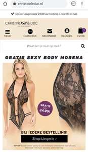 Gratis "Body Morena" bij Cristine le Duc order vanaf € 60