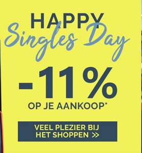 11% korting @ cecil (singles day)