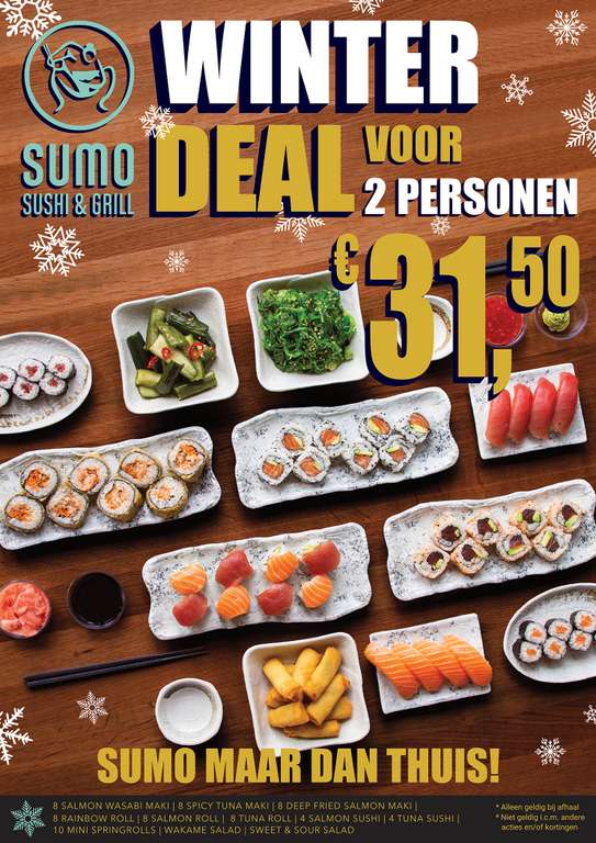 Winterdeal bij Sumo Sushi & Grill restaurants