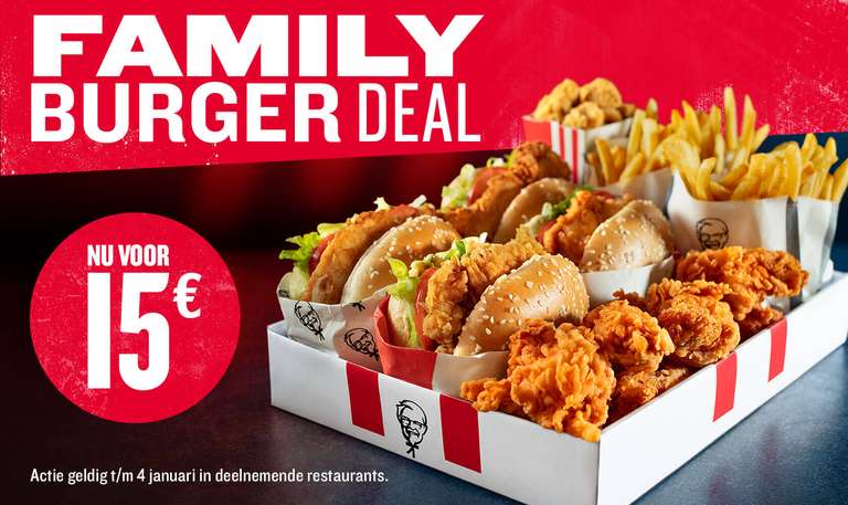 Family Burger Deal bij KFC