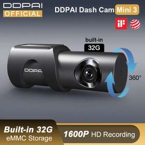 DDPAI Mini Dashcam 3 1600P / 32GB - uit Polen of Spanje