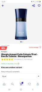 Armani code colonia - chanel no 19 - ysl Y - Lage prijzen op Bol.com
