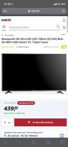 Blaupunkt 4K Ultra HD LED 139cm (55 Zoll) BLA-55-405V UHD Smart TV, Triple Tuner