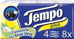 Tempo Plus 4-laags zakdoekjes 18 x 8 pakjes voor €9,49 @ Bol.com