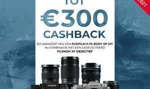 Tot €300 cashback bij Fujifilm X-T4, X-T3 of X-T30