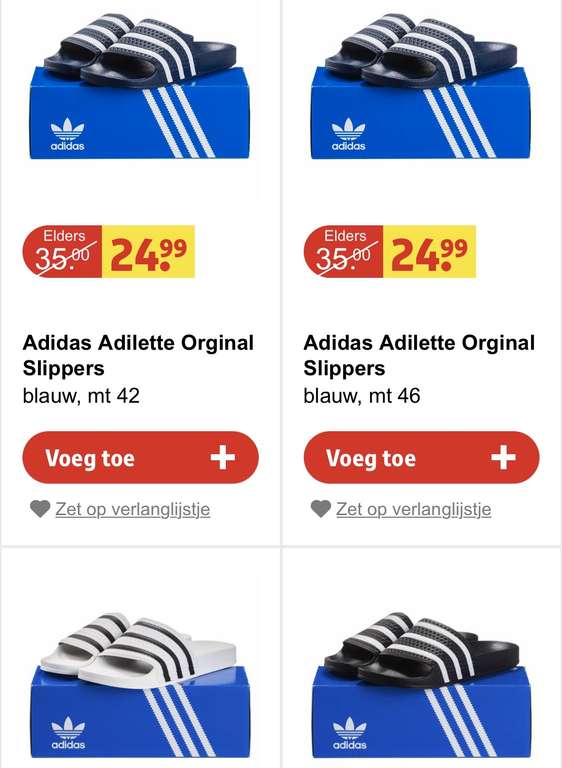 Adidas slippers (3 kleuren)