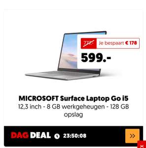 Dagdeal: Microsoft Surface Laptop Go i5 8GB 128GB