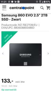 Samsung 860 EVO 2.5" 2TB SSD - Zwart