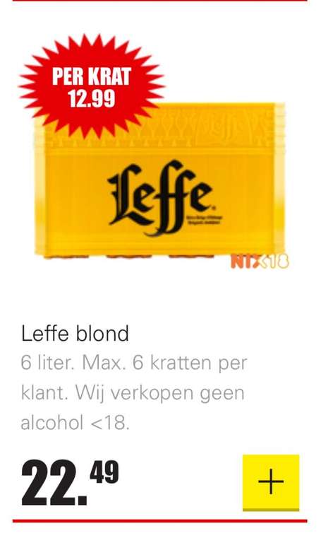 (Dirk) Krat 25cl Leffe Blond 12.99