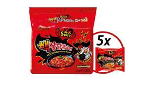 Samyang 2x hot fire noodles 5 pack 20 procent korting met code 5 euro korting op je bestelling