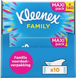 Kleenex Family tissues - 1400 tissues - 10 x 140 stuks - Voordeelverpakking
