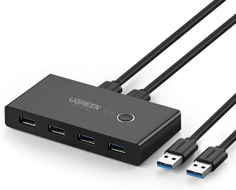 UGREEN 4 poorts USB 3.0 switch voor €18,99 @ Amazon NL