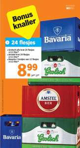 Grolsch, Amstel en Bavaria voor 8,99 @ AH