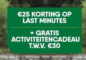 €25 extra korting + €30 activiteitenbon last-minute center parcs