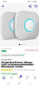 (Select Deal) Google Nest Protect - Slimme rook- en koolmonoxidemelder (2 stuks)