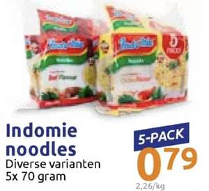 Indomie noodles 5-pak bij de Action Nederland