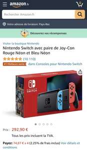 Nintendo Switch Console, Rood/Blauw [Refurbished]