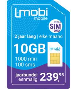 L-Mobi Prepaid: 10GB + 1000 min voor 9 euro per maand.