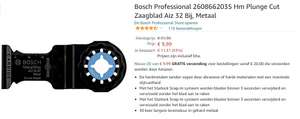 Bosch Carbide Invalzaagblad AIZ 32 At Metal 40 x 32 mm - 2608662035 t.b.v. multitool