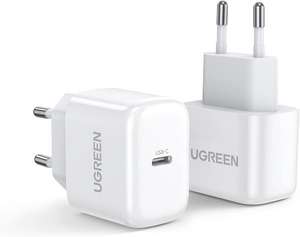 UGREEN 20W Mini USB-C PD 3.0 oplader (2-pack) voor €13,99 @ Amazon.nl