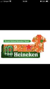 Jumbo Heineken Premium Pilsener Oranje Blik 9 x 330ml met een oranje hemd. Nu 2e gratis.