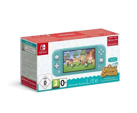 Nintendo Switch Lite (turkoois) incl. game Animal Crossing + 3 maanden gratis Nintendo Switch Online (Limited Edition)