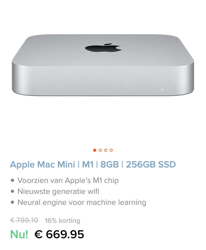 Mac mini M1 16GBメモリ/256GB SSD 付属品あり - デスクトップ型PC