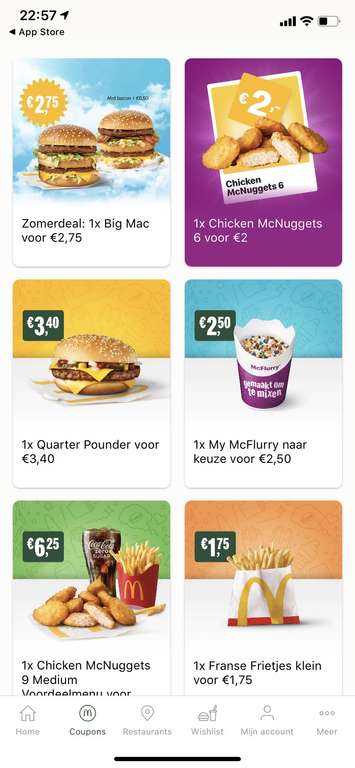 McFlurry €2,50 | Big Mac €2,75 met coupon McDonalds