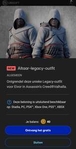 Gratis Altair legacy outfit Assassin's Creed Valhalla